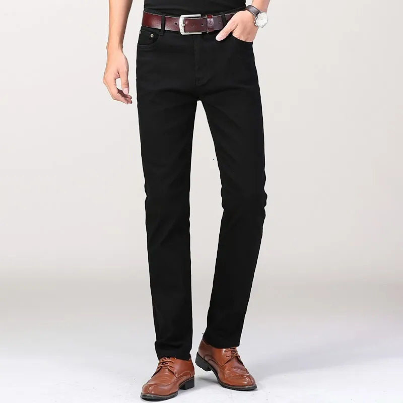 Solid color casual pants mens fashion ultrathin straight leg red elastic plus size 250326