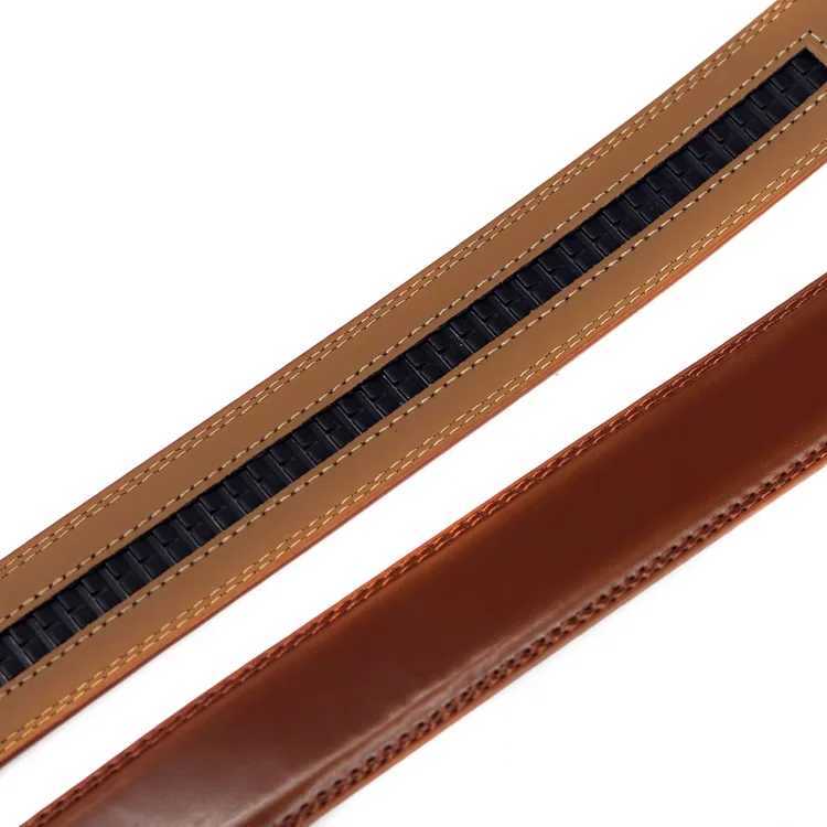 Mens leather belt automatic leather belt mens leather ratchet adjustable real ratchet leather dress designer W250326