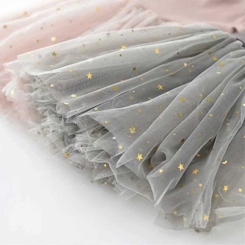 Cherry New Girl Princess Dress Pentagram Long Sleeve Dress Baby Girl Dress Childrens Dress W250326