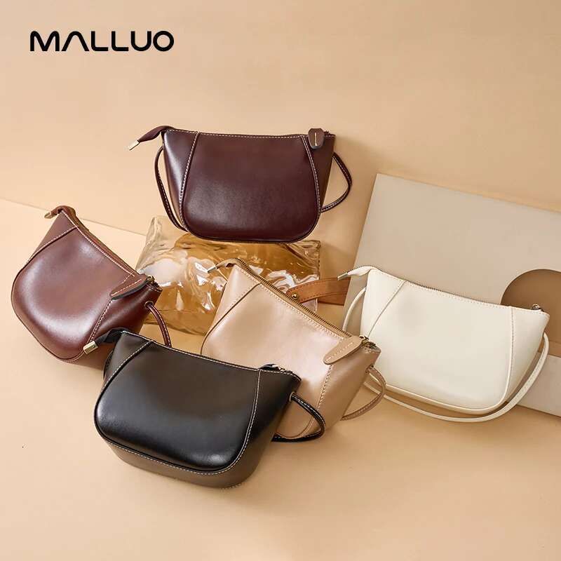 Women's Genuine Cow Leather Shoulder Bags Ladies Fashion Versatile Designer Crossbody Bag Female Shell Handbags For Lady