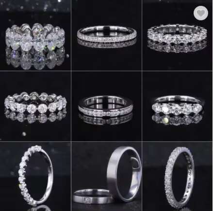 Wholesale 18K Gold Lab Grown Diamond Wedding Band Handmade Classic Design Jewelry Real Moissanite Ring for Women