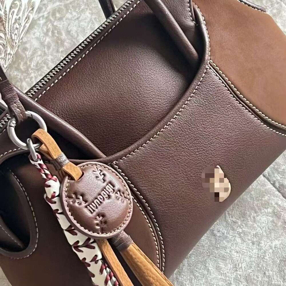 KUNOGIGI/Gulangjiji Baseball Boston Small Matte Leather Handbag Women's Crossbody Bag New Style