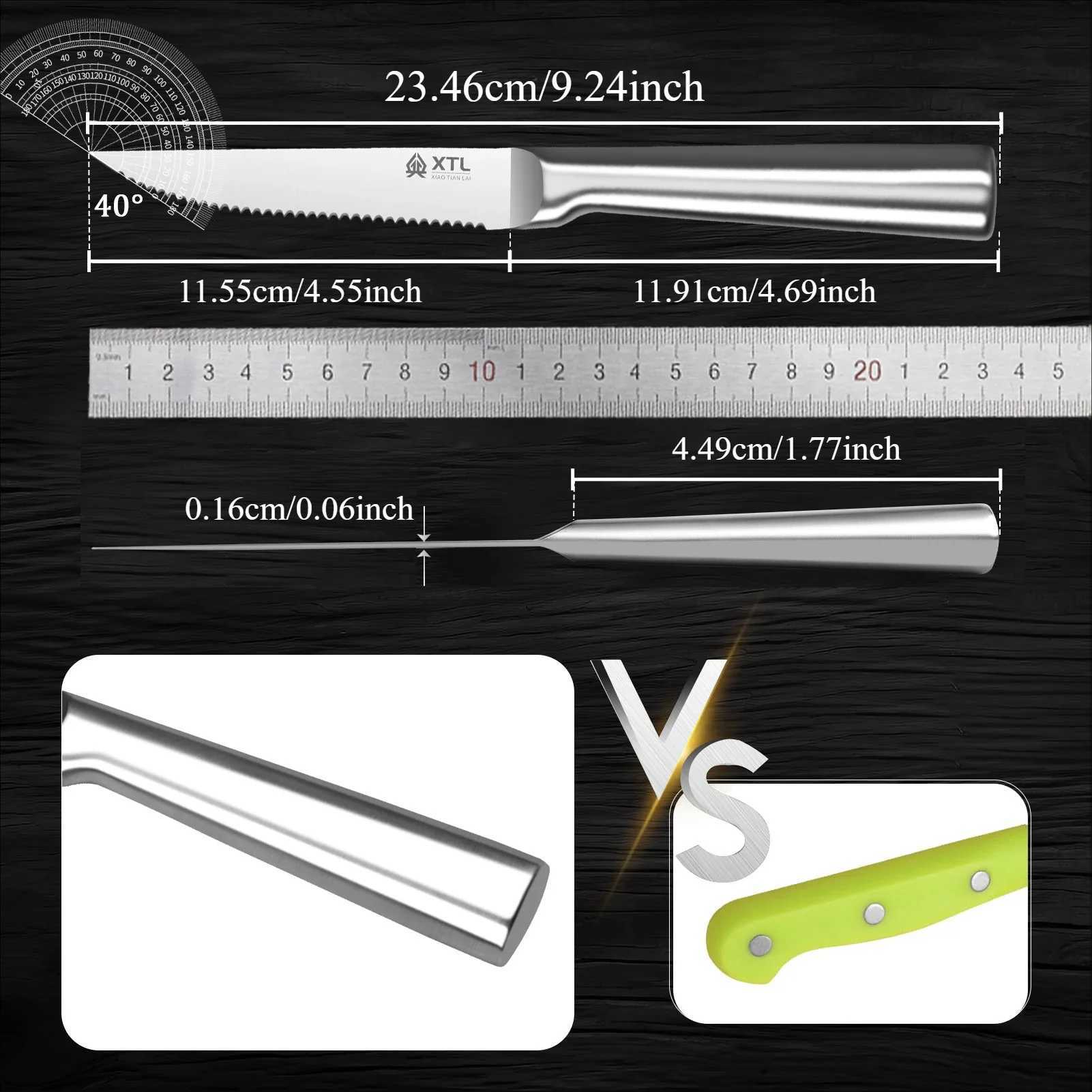 Steak knife set stainless Steel Blade Kitchen Knives Handle Sharp Dinner Knife Meat Cutter bread kitchen knives setC250326