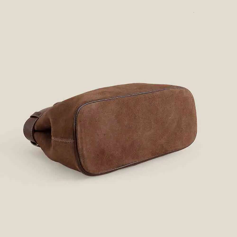 New Collection Designer Matte Cow Leather Tote High-End Cowskin Women Handbag Camel Coffee Color Female Shoulder Bag