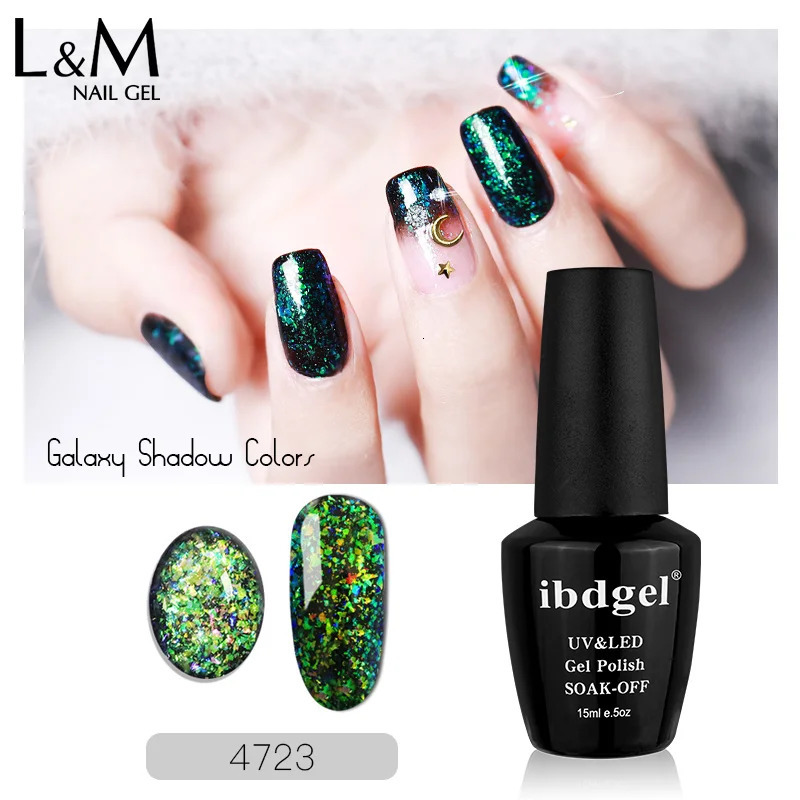 3 pcs/lot ibdgel Galaxy Shadow nail polish Soak Off UV LED Long Lasting Fast Dry Nails Glitter Gel 250326
