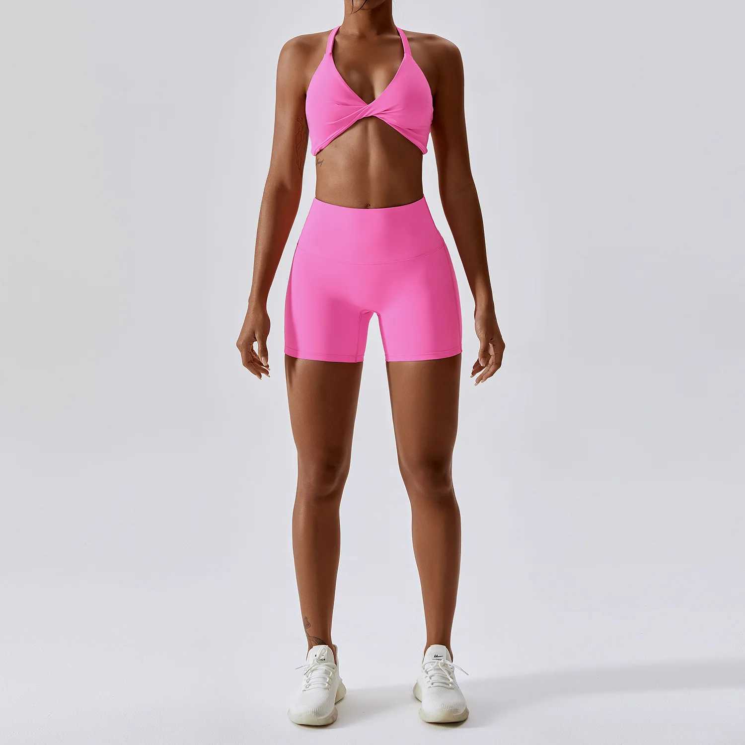 Yoga set womens track and field suit fitness exercise set womens gym exercise suit womens sportswear womens sportswear W250326