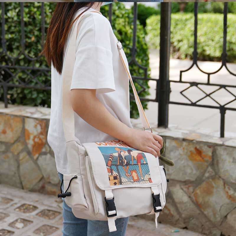 Spring Summer New Cool Crossbody Fashion Messenger Canvas Men's and Women's Street Trendy Large Capacity Shoulder Bag