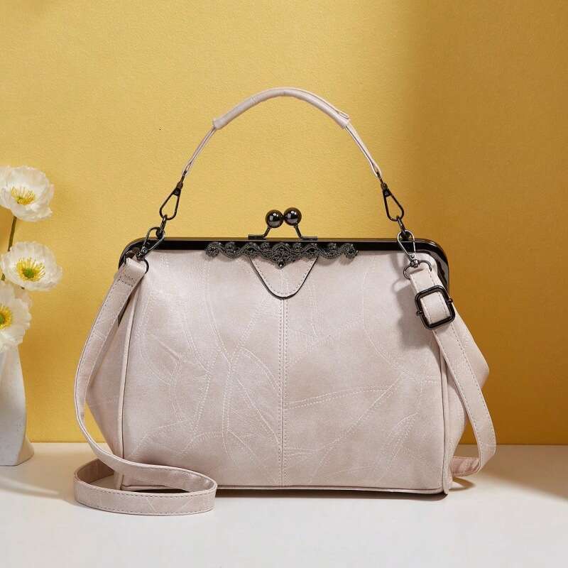 91 2024 new handbag shoulder diagonal cross women's clip British big bag