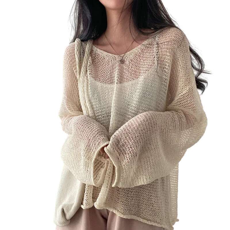 Ddmyshoesvip New Women V Neck Long Sleeves Tops Female Sunscreen Shirts Vintage Solid Color Design Outerwear Casual Sweet Tees