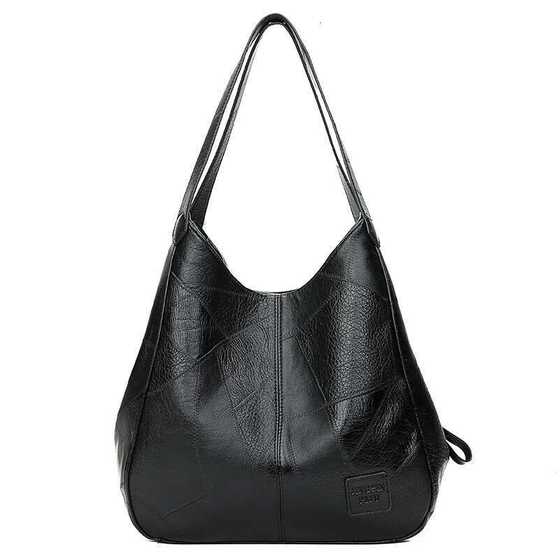 Soft leather handbag 2021 new women's large capacity simple shoulder multi compartment tote bag