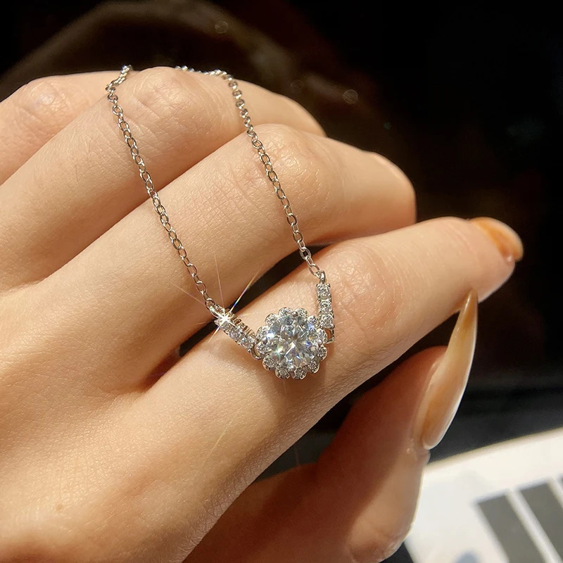 DWJ 1CT D Color Certified Diamond Bracelet Womens 925 Pure Silver Top Engagement Jewelry 250326
