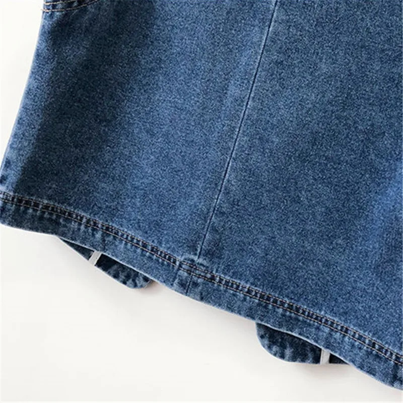 Spring and Autumn womens short denim vest jacket single chest Korean ultra-thin casual denim vest womens waist top Chaleco Mujer 250320