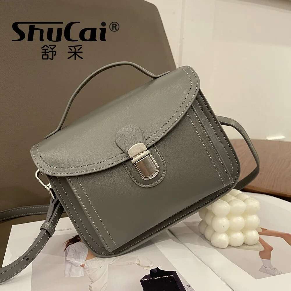 Head Layer Vegetable Tanned Cowhide Vintage Messenger Leather Women's Crossbody Handbag Shoulder Bag