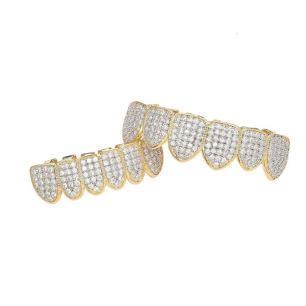 Factory Custom Thin Gap Women Hip Hop 14K Plated Ice Teeth Tooth Men Moissanite Grillz
