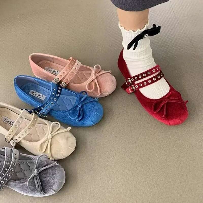 2025 Summer New Women's Ballet Designer Fashion Bow Simple Soft soled Flat Shoes