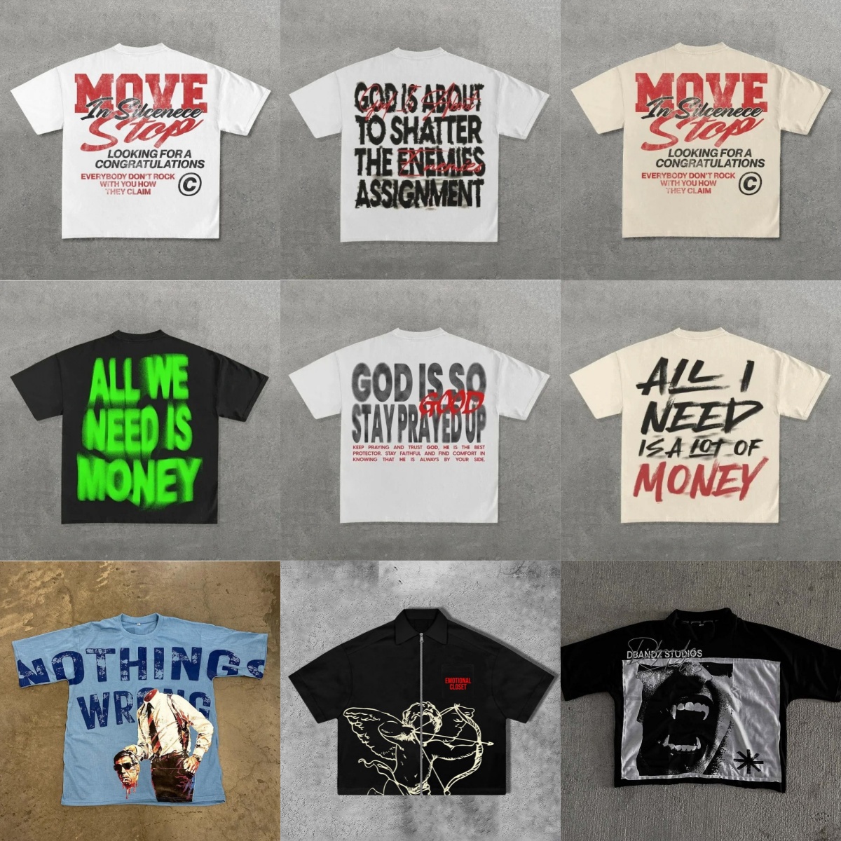 Men's Women's T-shirts Printing Latest Edition Double-sided Print Sports Tees Brother Gothic Oversized T-shirt Street Top Y2k Clothes