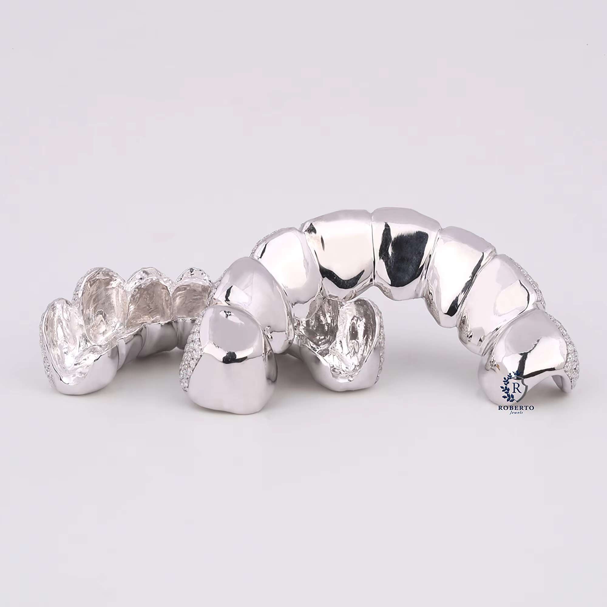 16 Teeth Iced Out Grillz Top Bottom Moissanite Diamond Plztinum Customize Color Teeth Grillz for Men Women Jewelry for Gift