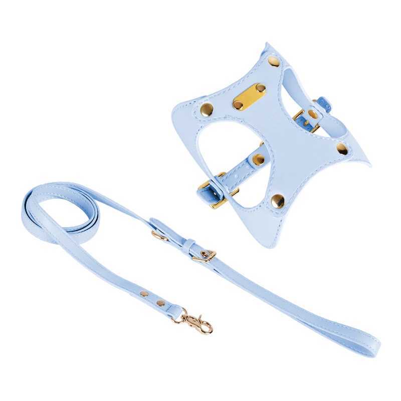 Luxury Soft Leather Pet Strap Set Waterproof Adjustable Dog Strap Suitable for Small Dog Outdoor Accessories X250326