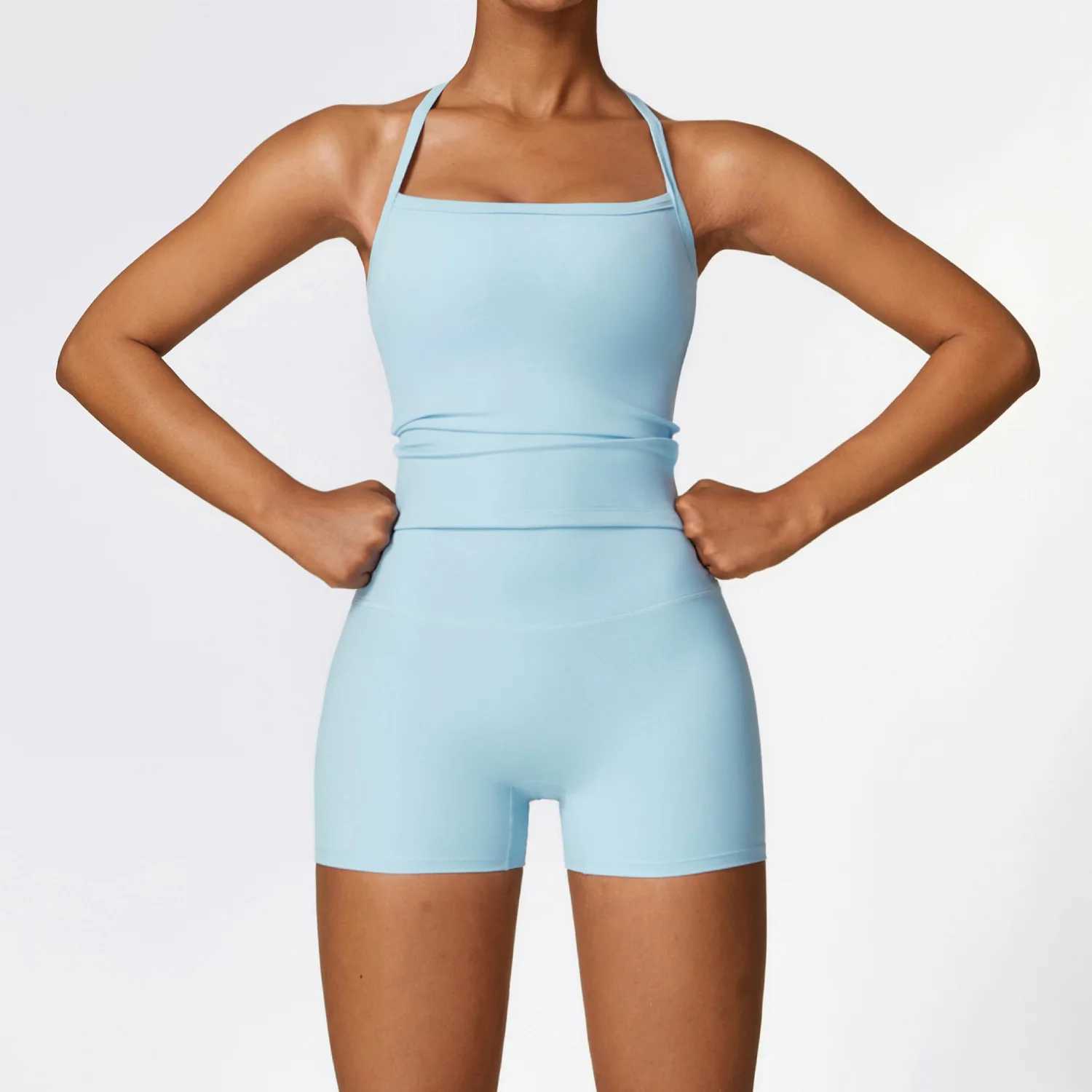 2PCS seamless yoga set womens exercise set sportswear gym clothing fitness long sleeved crop high waisted tight fitting sportswear W250326