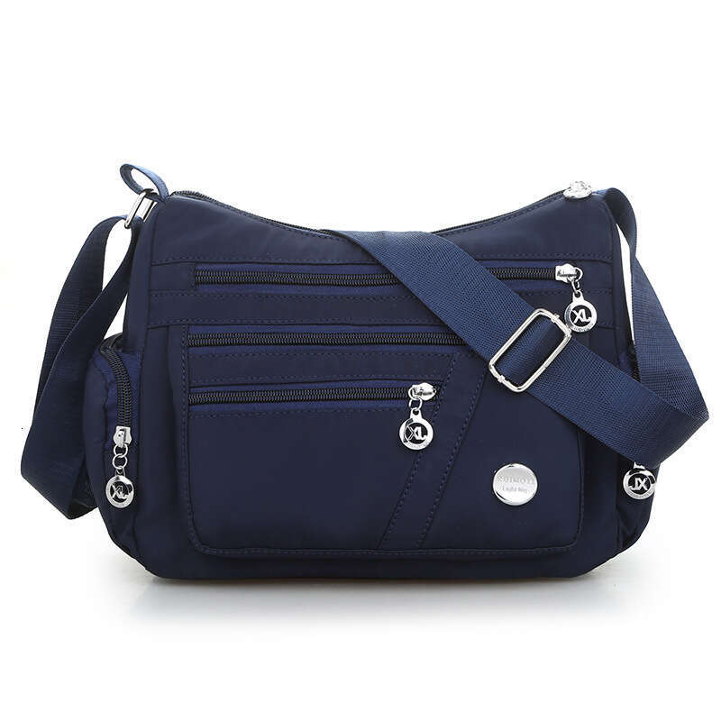 52 Women's shoulder nylon waterproof, middle-aged and elderly mother's Korean version, solid color, women's bag, crossbody bag