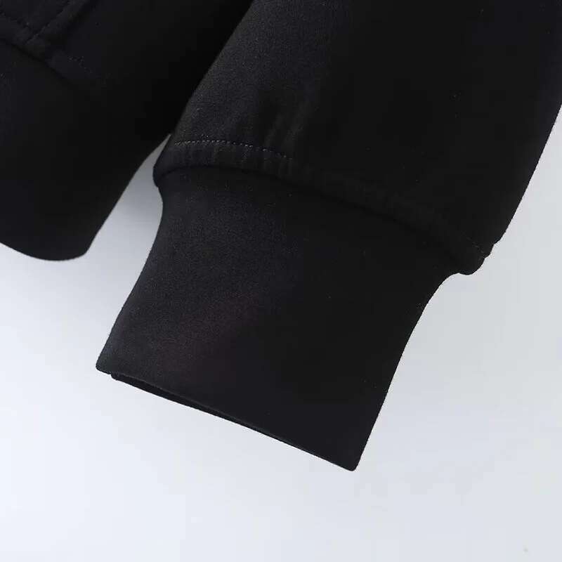 Autumn New Women's Zipper Hoodie High Street Unisex Style Double Pockets Oversize Loose Sweatshirts Outerwear Top