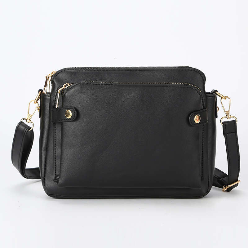 43 Three Layer Leather Crossbody Bag