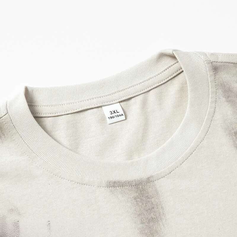Men T Shirts Color Wiping Letter Printed Short Sleeved For Man And Women In Summer New Distressed Design Pure Cotton Loose Casual T-Shirt Q Tees Tops