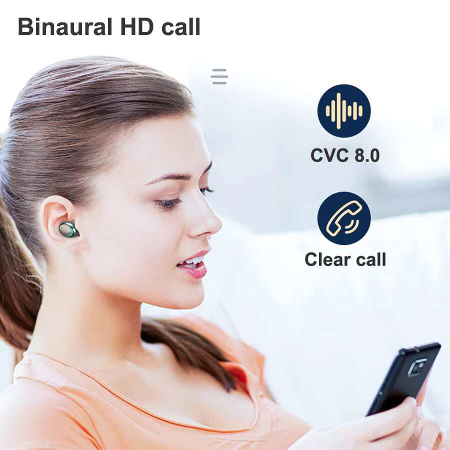 F9 TWS Wireless BT Sports Earphones Noise Reduction Touch Control IOS Android Phone HD Call