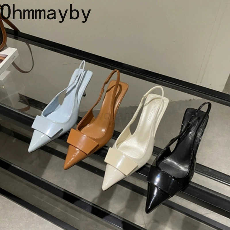 2025 Summer High Heel Wen Sandals Fashion Pointed Toe Slip On Shoes Elegant Dancing Par Pr Shoes Z250326