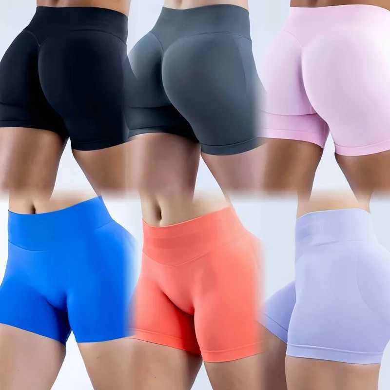 Seamless yoga shorts with low waist Scrunch Bum gym shorts exercise bike shorts stretch fitness clothes W250326