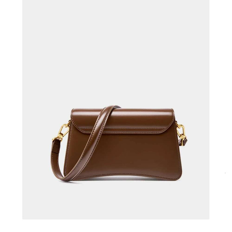 New 2024 Spring French Style Small Box Shape Flap Messenger Glossy Split Leather Women Crossbody Shoulder Bag Daily Purse