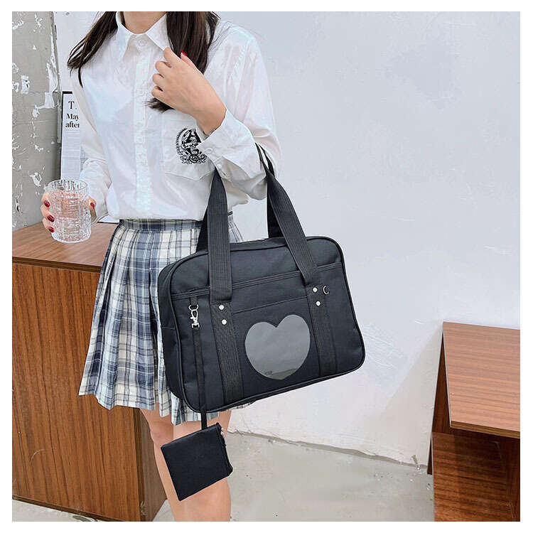 Portable schoolbag Japanese soft girl heart anime love JK uniform pain bag Macaron one shoulder diagonal
