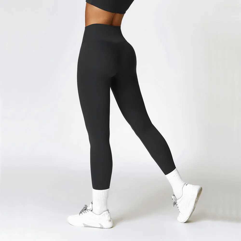 Womens yoga pants high waisted fitness gym for exercising legs seamless womens legs abdominal control for running tight fitting W250326
