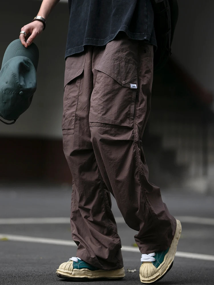 Spring and summer Korean outdoor waterproof cargo pants mens clothing Harajuku casual breathable pants men 250324
