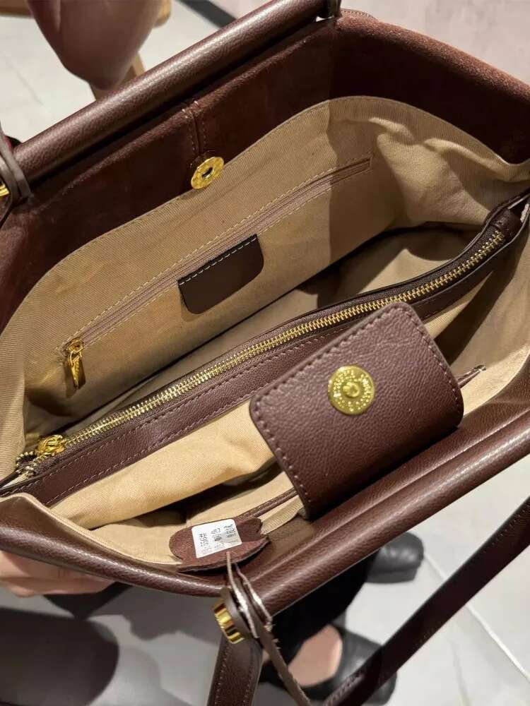 Elegant Office Ladies Large Capacity Casual Tote Handbag Vintage Spliced Design Women Suede Genuine Leather Single Shoulder Bag
