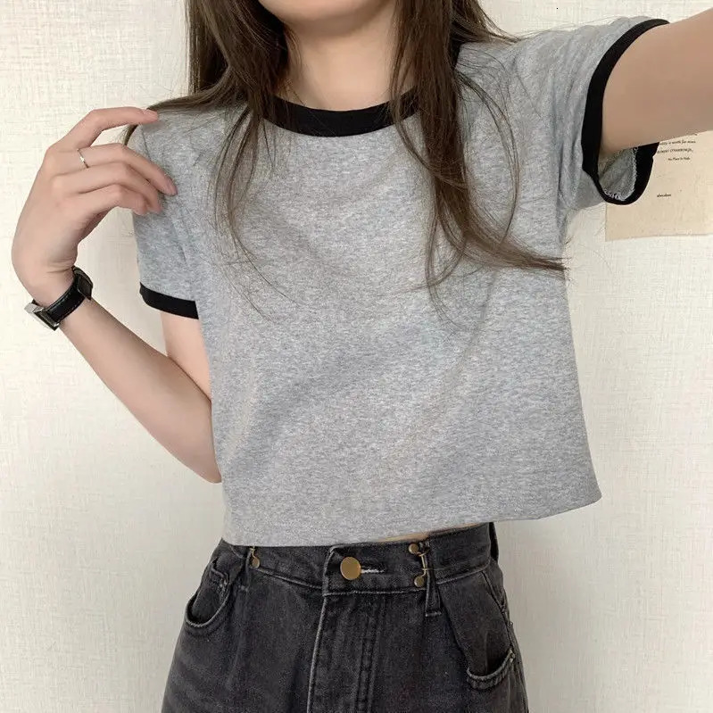 T-shirt Short sleeved Chic Summer Wear Korean version niche ultra-thin short top 250321