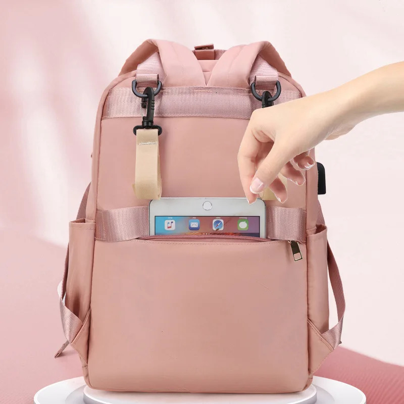 Mommy Bag Female Womens Maternity Bag Mother and Baby Backpack Computer Bag Large-capacity College Wind Shoulder Bag Bebe 250325