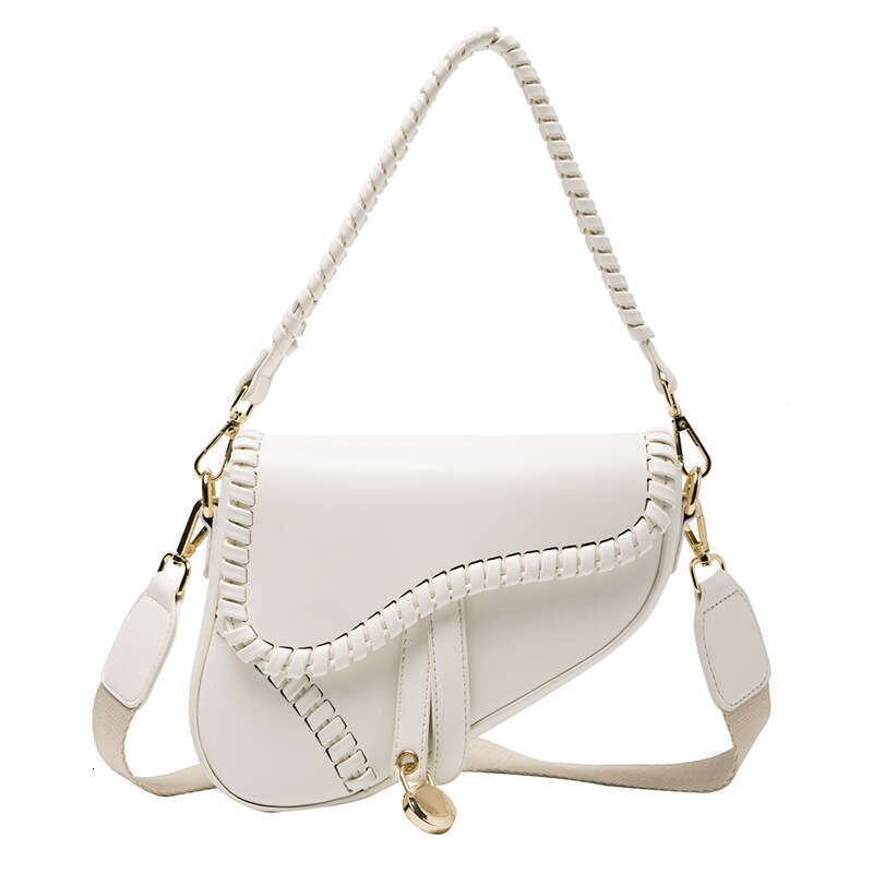 13 2021 Women's Autumn New Fashion One Shoulder Crossbody Personalized Saddle Korean Solid Color Art Trendy Bag for Women