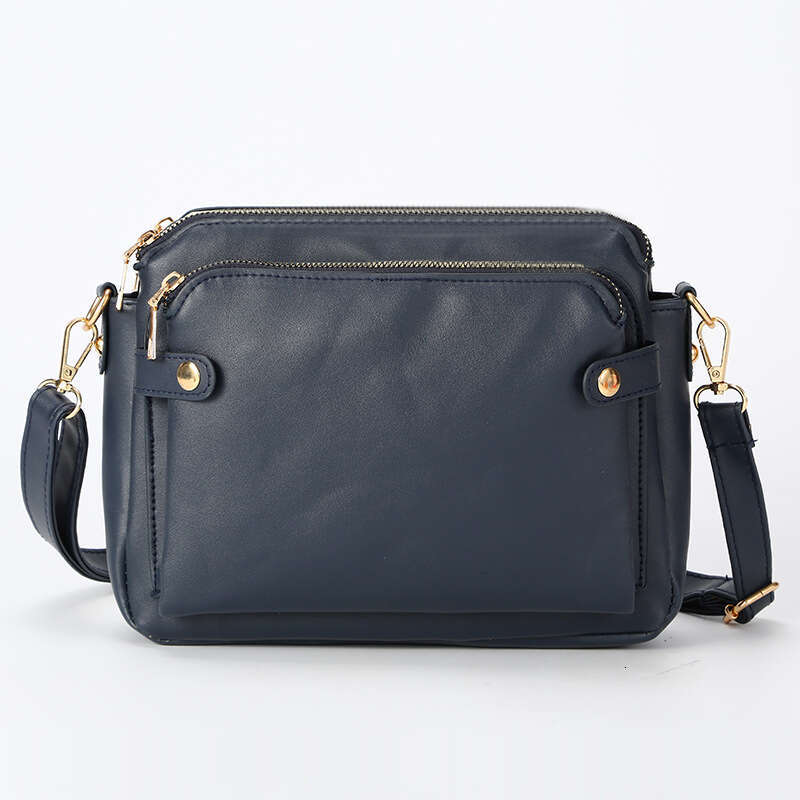 43 Three Layer Leather Crossbody Bag