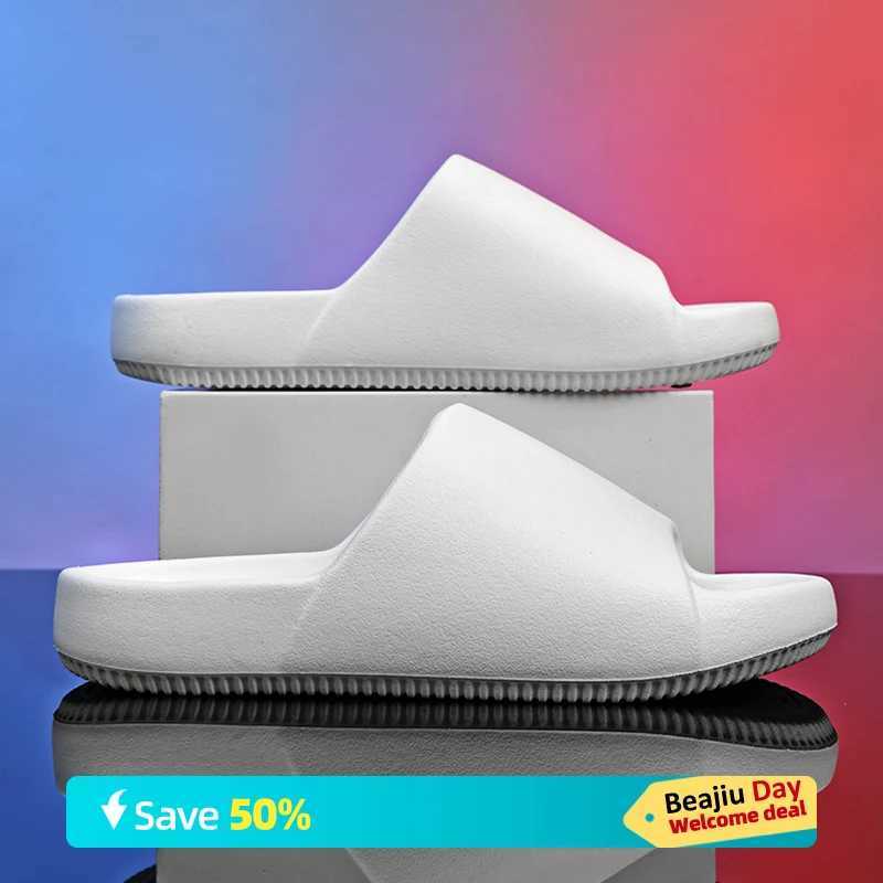 Large size 47 summer slider mens and womens EVA soft soled indoor slider sandals lightweight beach shoes mens slider flip coverXJ250326