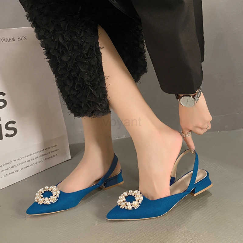 Wen High Heel Sandals Summer New Fashion Pointed Toe Rhinestone Formal Back Emp Cfortable Ladies Par Luxury Me Shoes Z250326
