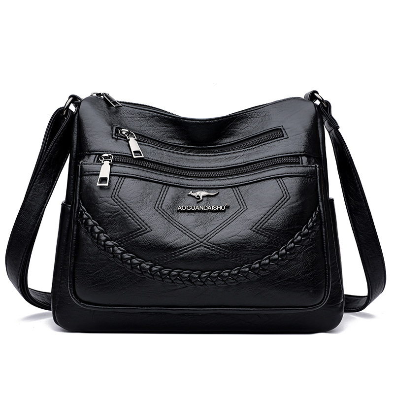Designer 2025S new mom versatile fashion shoulder soft leather middle-aged women large capacity small square PU crossbody bag