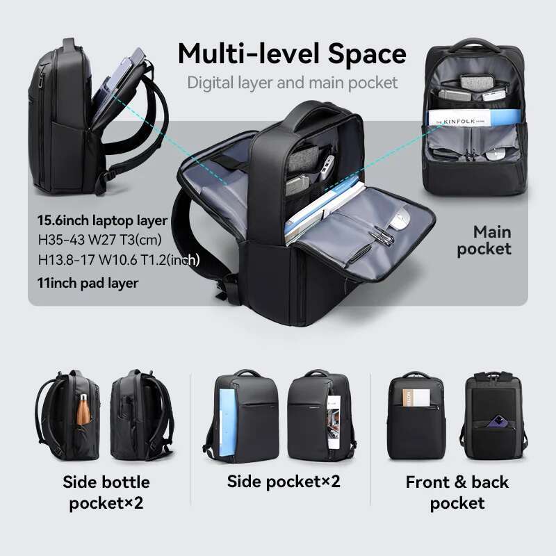 MARK RYDEN Men Ykk Zipper Business Travel Backpack Fits 15.6 Inch Laptop Zaino Uomo Man Bagpack For Travel