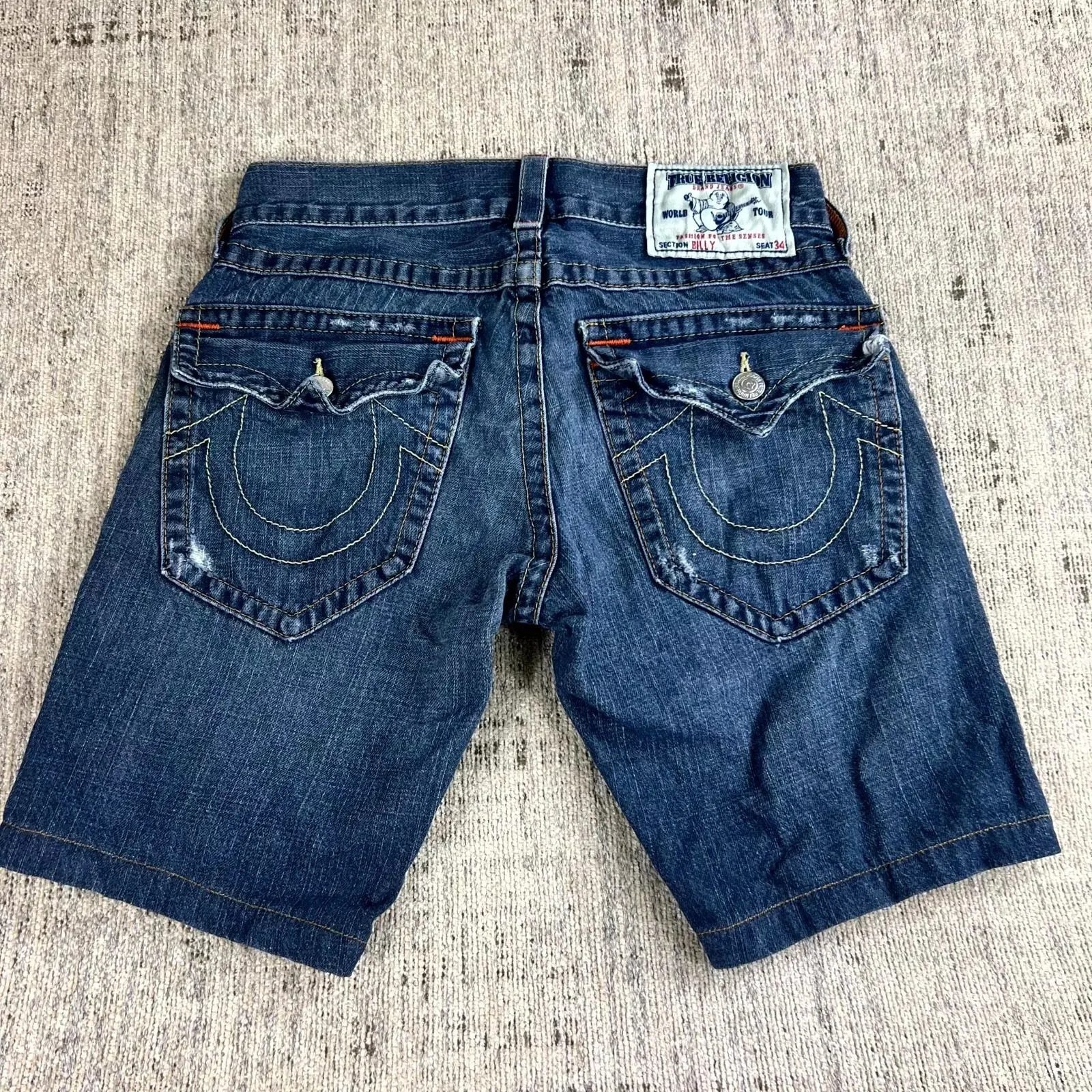 American Retro Trendy Buddha Statue Denim Shorts Y2K Baggy Pocket Embroidery Jeans Gym Short Men Women Hip Hop Blue Shorts 250325