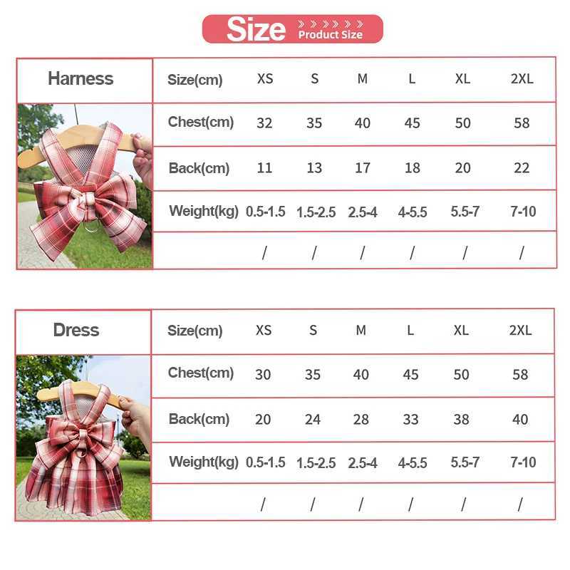 Bow dog collar cute pet harness chest strap leash cat and dog clothing harness vest princess Tutu dress X250326