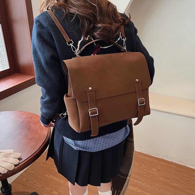 Fashion women's 2025 new British style single shoulder commuting large capacity backpack, crossbody bag