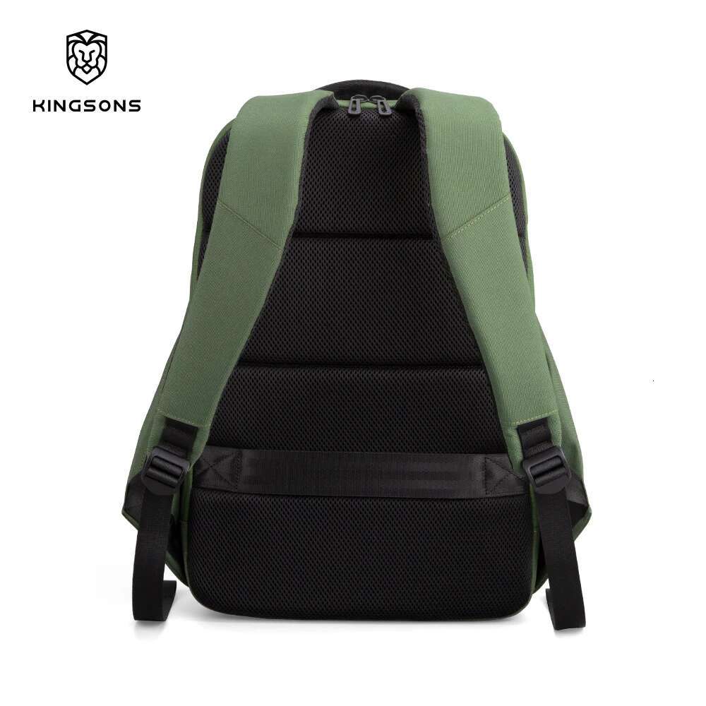 Kingsons 2025 New Recycled Poly For Men Women 15.6 Inch Laptop Waterproof Travel Backpack With Usb-A Charging Port
