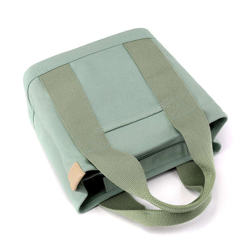 Small with zipper, Japanese thousand layer small ladies shoulder bag, portable thickened canvas mobile phone bucket tote bag