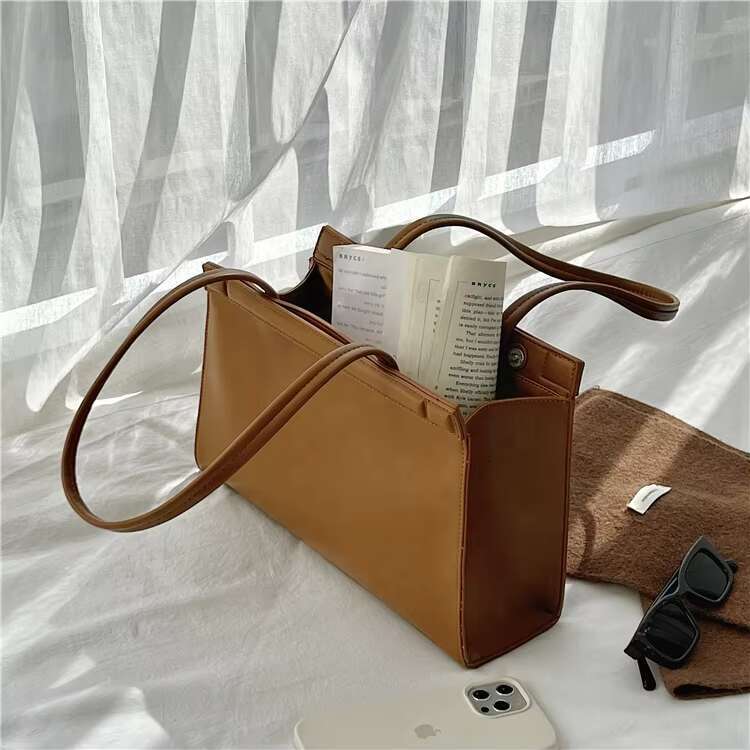 Female elegant temperament, armpit shoulder solid color, large capacity PU leather women's bag, handbag