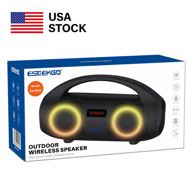 USA STOCK ESEEKGO ES-SP02 High Power Outdoor Wireless Speaker With Retail Package ship in 2 days